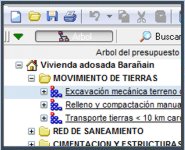 interface del programa de presupuestos y mediciones